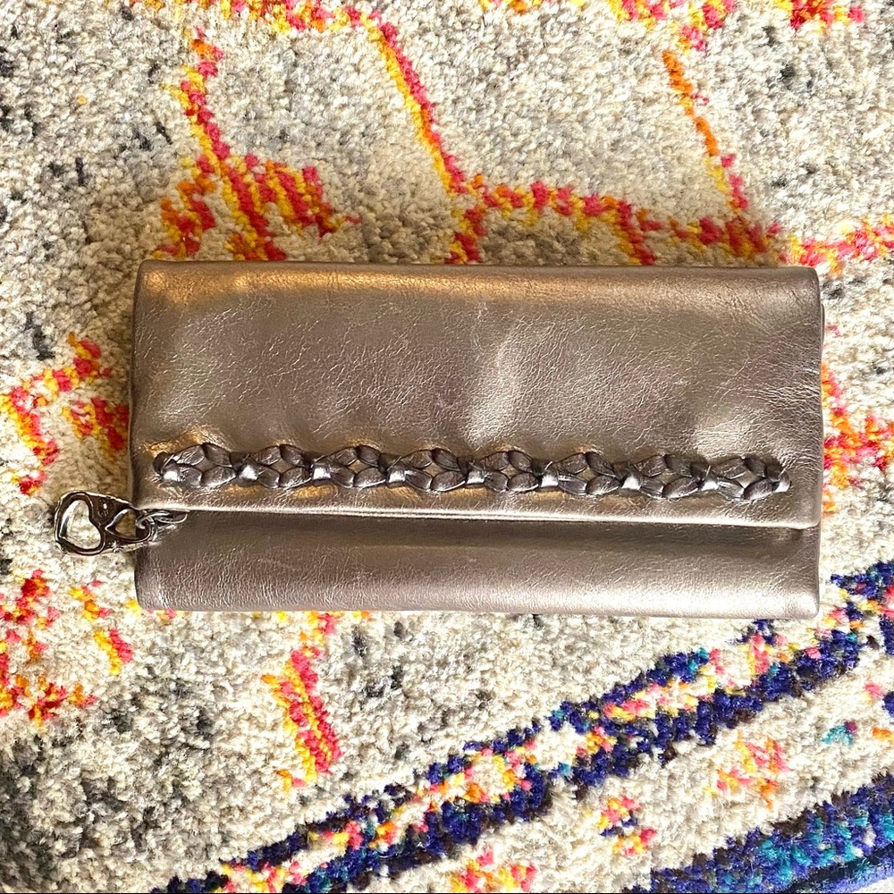 Brighton Wallet Metallic Gray